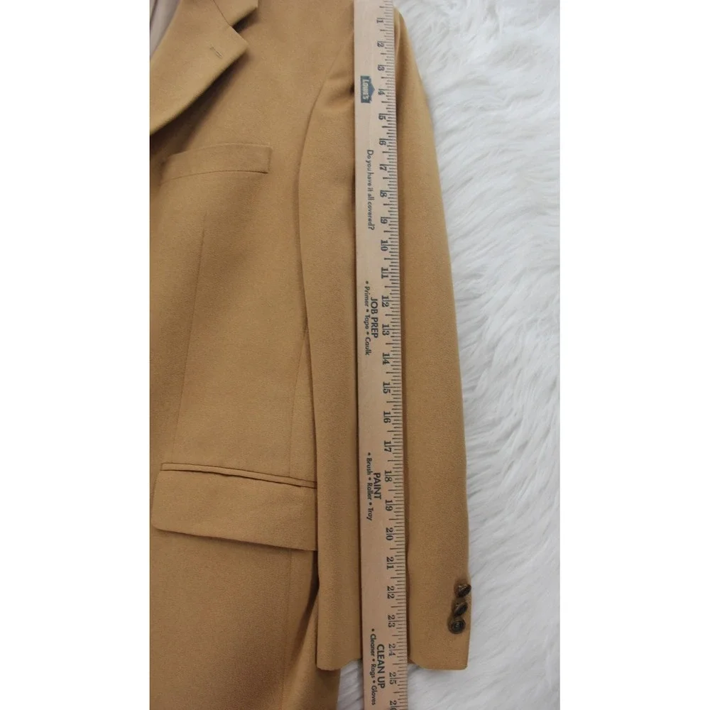 Chaps Ralph Lauren Tan Microfiber 3 Button Blazer Jacket 41R Preppy Old Money